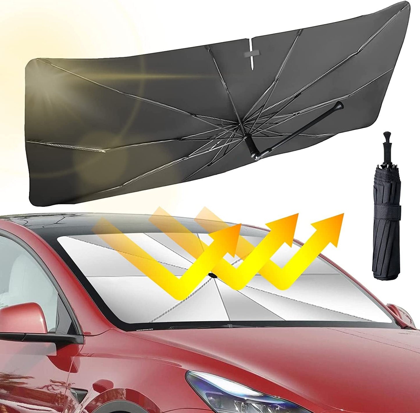 Brill™ Windshield Sun Shade Umbrella - Fits every vehicle!