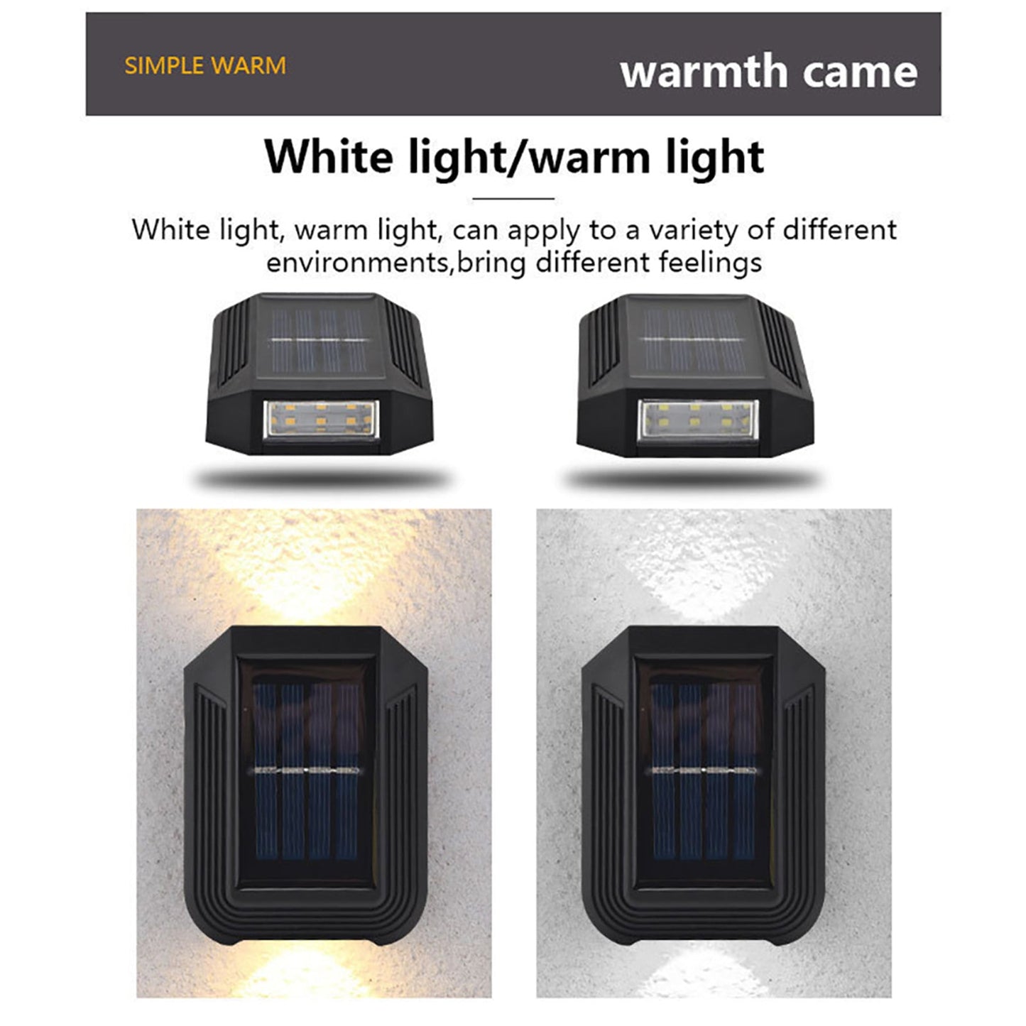 SolaBright - Waterproof Solar Powered Outdoor Patio Wall Decor Light