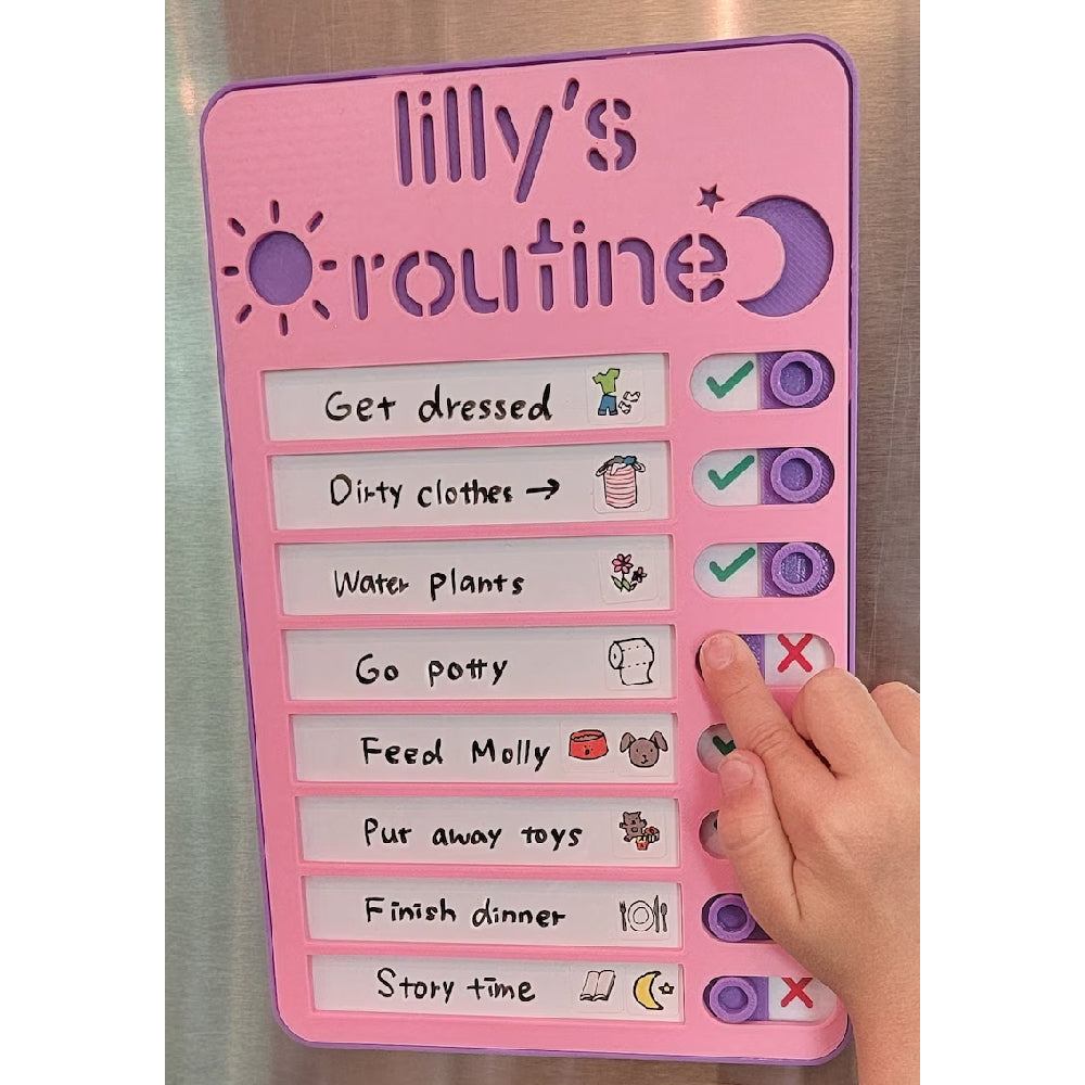 BrillGiftz™ Magnetic Dry-erase Daily Routine Chart