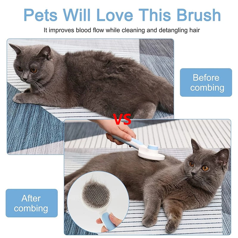 Self Cleaning Slicker Comb For Dog and Cat