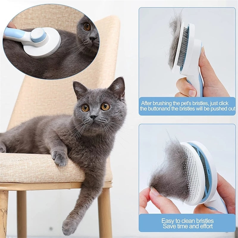 Self Cleaning Slicker Comb For Dog and Cat