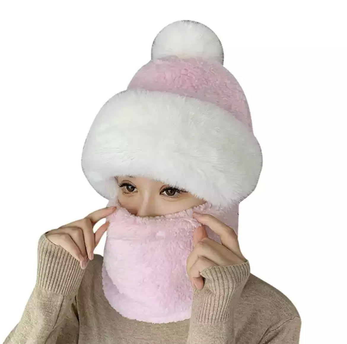 BRILL™ Teddybow Hooded Beanie Scarf Set