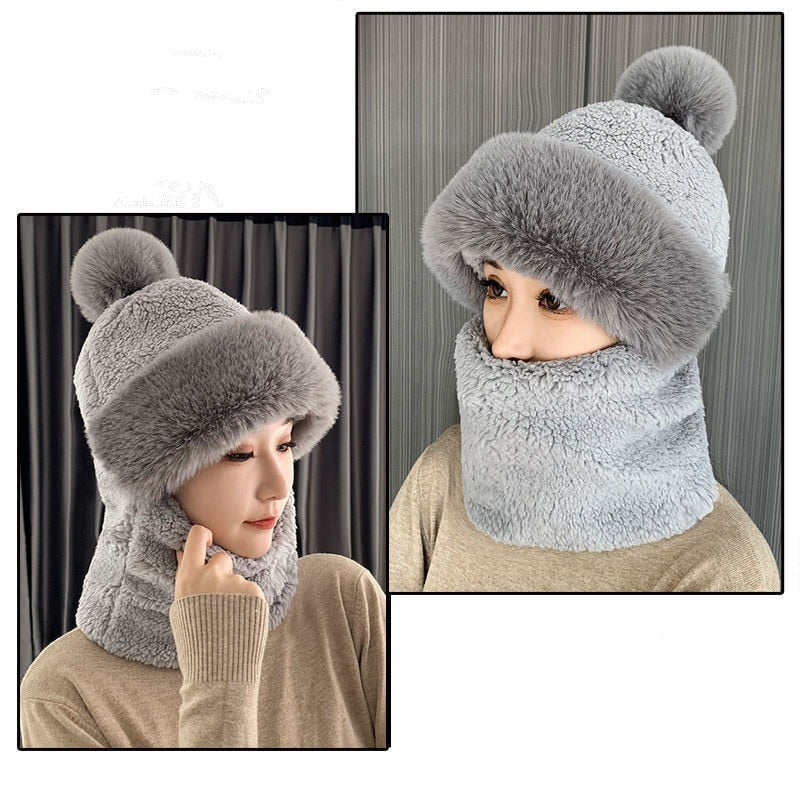 BRILL™ Teddybow Hooded Beanie Scarf Set