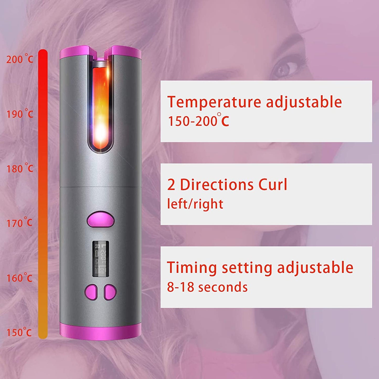 BRILL™ Cordless Automatic Hair Curler