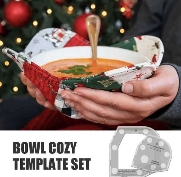 Bowl Cozy Template Cutting Ruler Set - 2PCS (With Instructions)