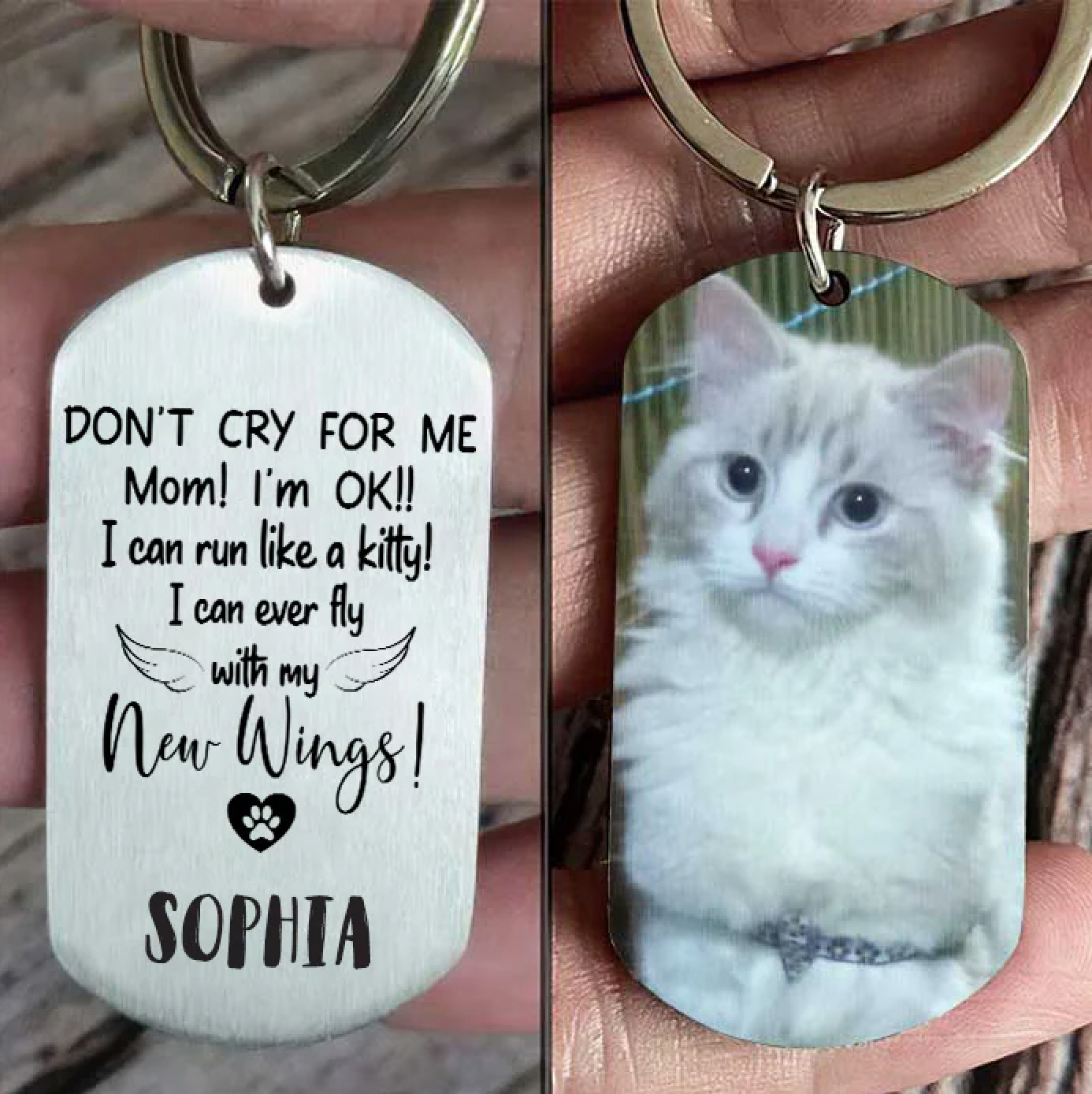 BRILL™ DON'T CRY FOR ME Custom Keychain