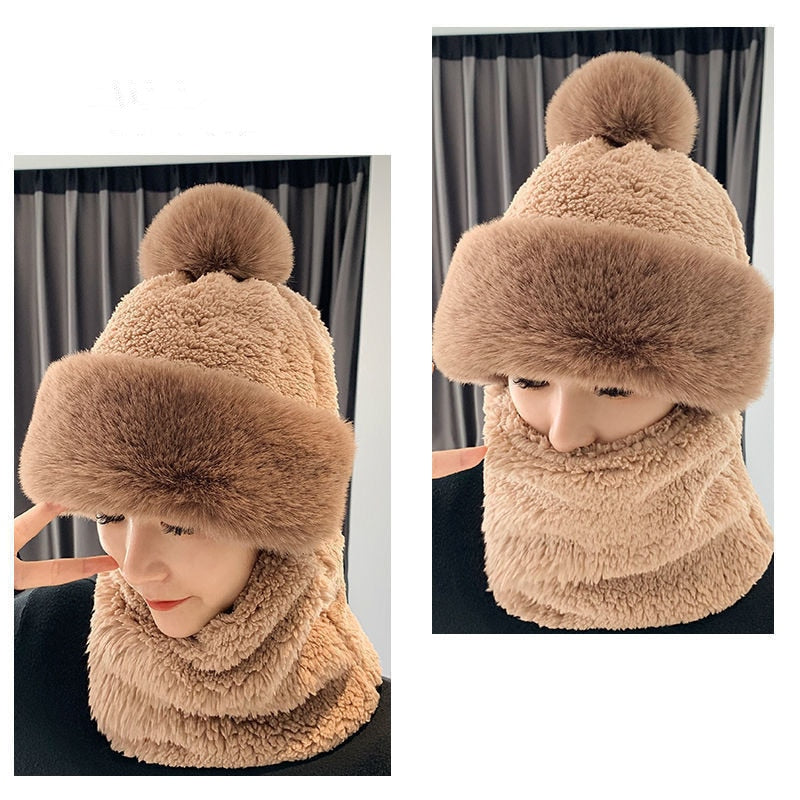 BRILL™ Teddybow Hooded Beanie Scarf Set