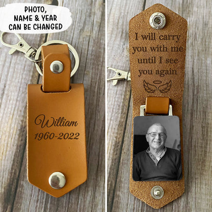 Cherished Moments Leather Keychain