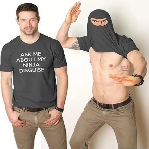 BRILL™ Ninja Disguise Flip Tee: Unleash Your Inner Warrior