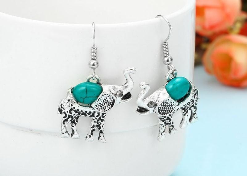 Bohemian Style Elephant Shape Necklace/Bracelet/Earring Set - DiyosWorld