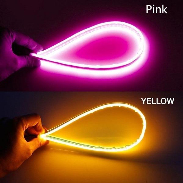 Car Light Assembly DIYOS™ Sequential LED Indicator (2Pcs) Pink / Yellow - DiyosWorld