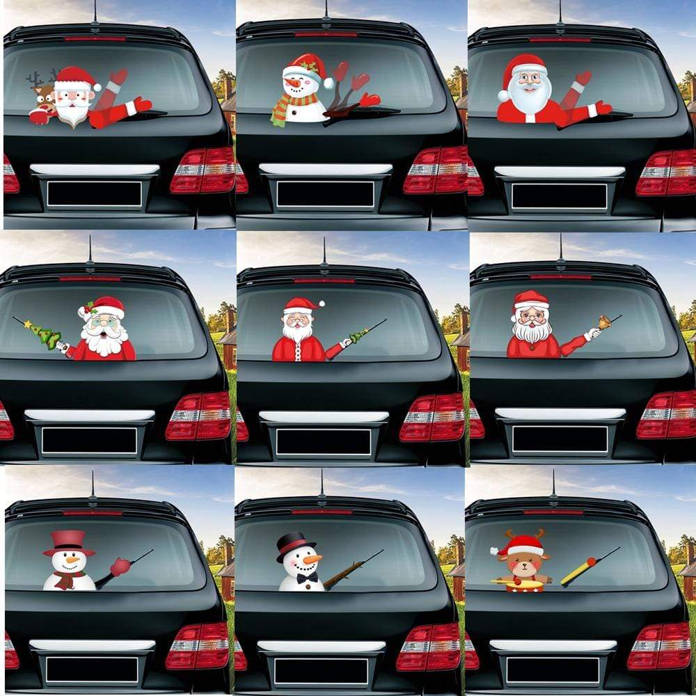 Car Stickers Waving Santa Windshield Wiper - DiyosWorld