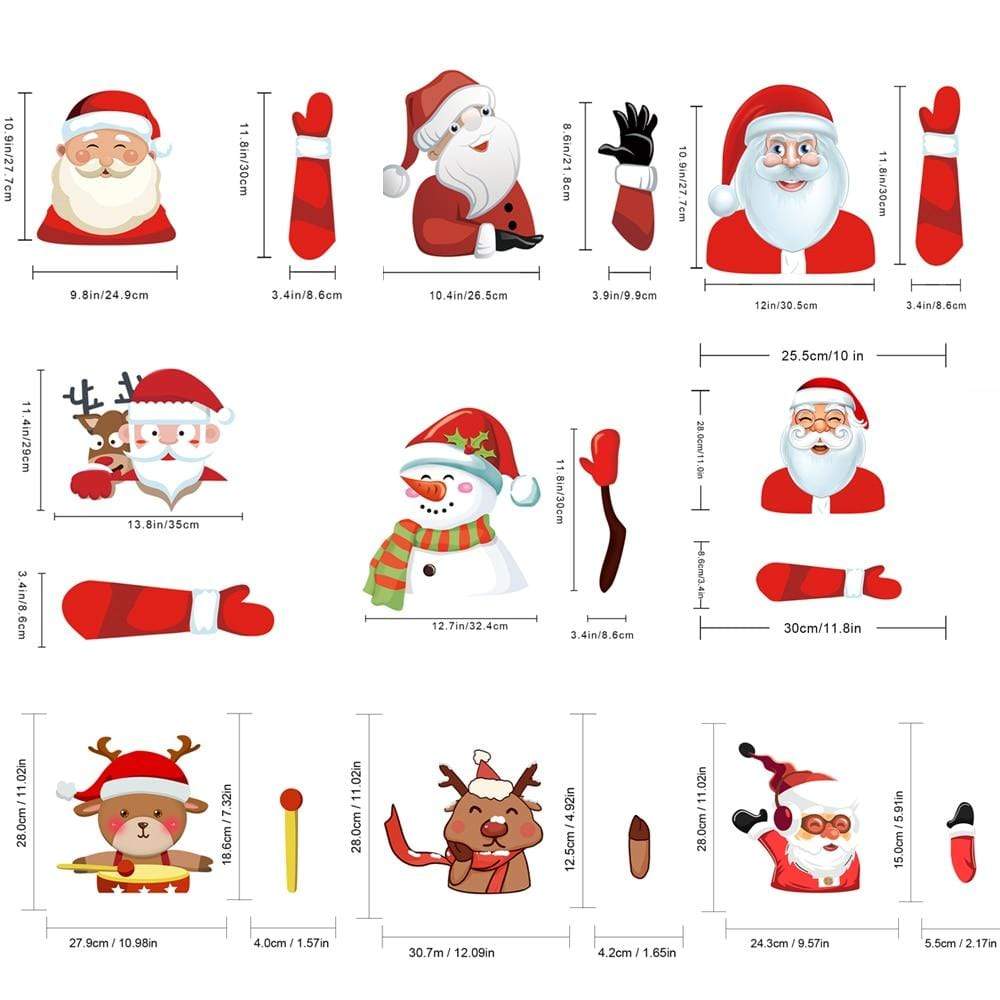 Car Stickers Waving Santa Windshield Wiper - DiyosWorld