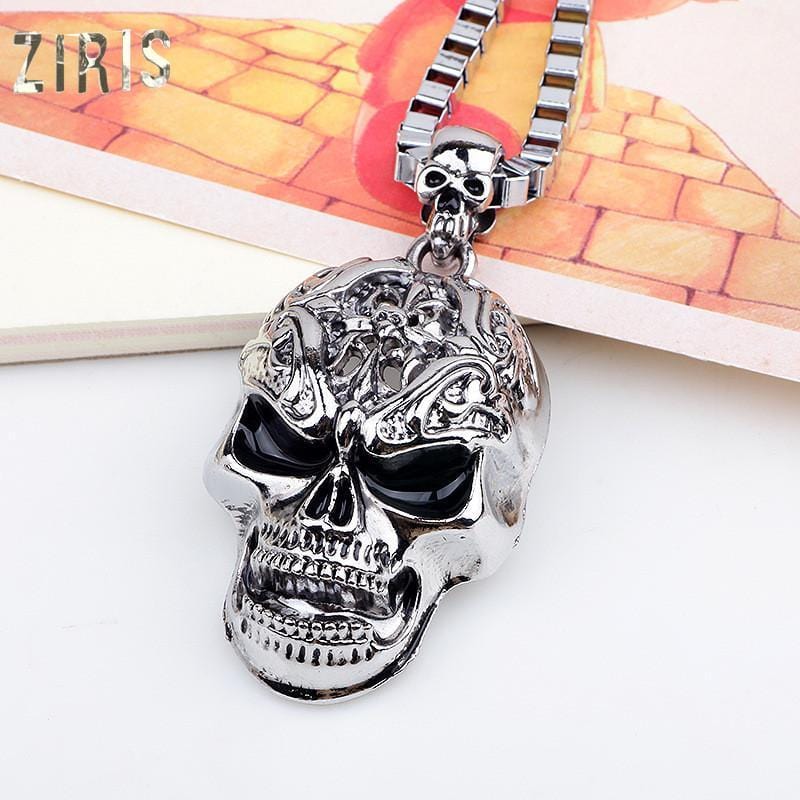 Chain Necklaces Skull Long Chain Necklace - DiyosWorld