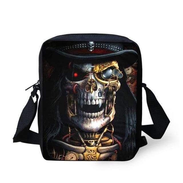 Crossbody Bags Punk Skull Head Cross body Travel Shoulder bag - DiyosWorld