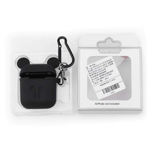 Earphone Accessories Soft Silicone Air-pod Case Black - DiyosWorld