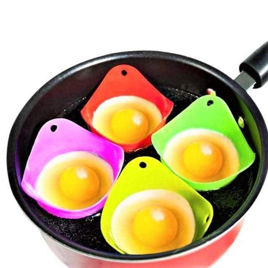 Egg Poachers [SET OF FOUR] Silicone Multipurpose Egg Poachers Green - DiyosWorld