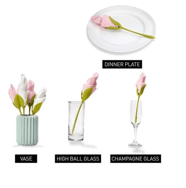 Home Diyos™ DIY Flower Shape Napkin Holder [ 8 PCS Set] - DiyosWorld