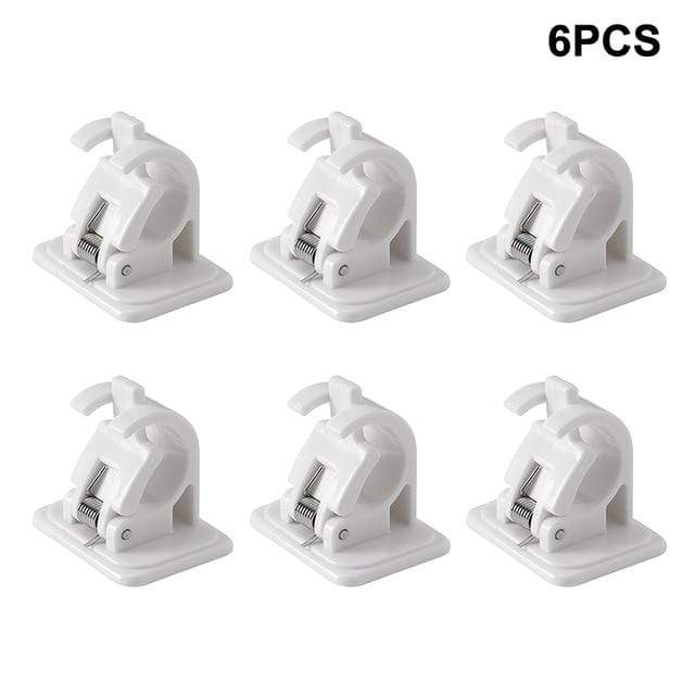 Hooks & Rails Nail free Adjustable Curtain Rod Holders 6pcs - DiyosWorld