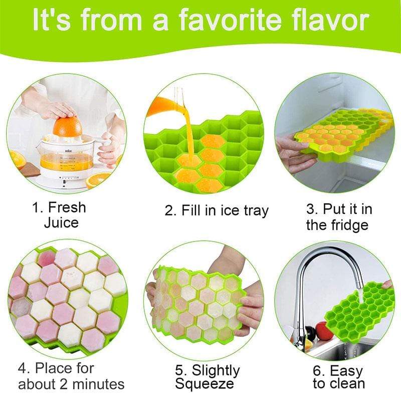 Ice Cream Makers SILIKOLOVE Honeycomb Ice Cube Trays - DiyosWorld