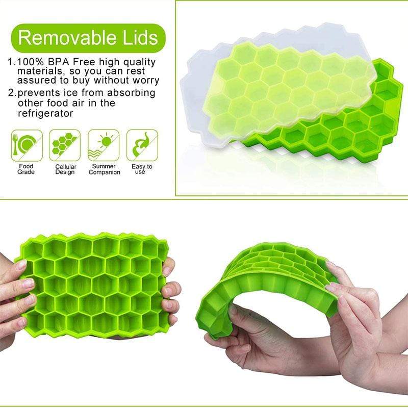 Ice Cream Makers SILIKOLOVE Honeycomb Ice Cube Trays - DiyosWorld