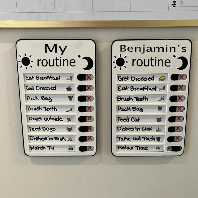 BrillGiftz™ Magnetic Dry-erase Daily Routine Chart