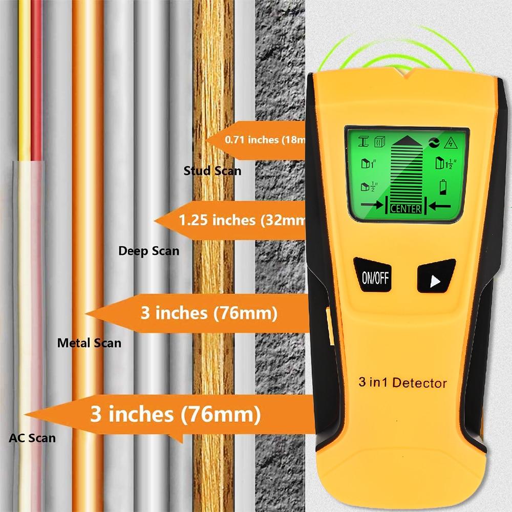 Industrial Metal Detectors 3 In 1 Metal & Stud Detector - DiyosWorld