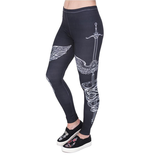 Leggings Sword 3D Printing Leggings S - DiyosWorld