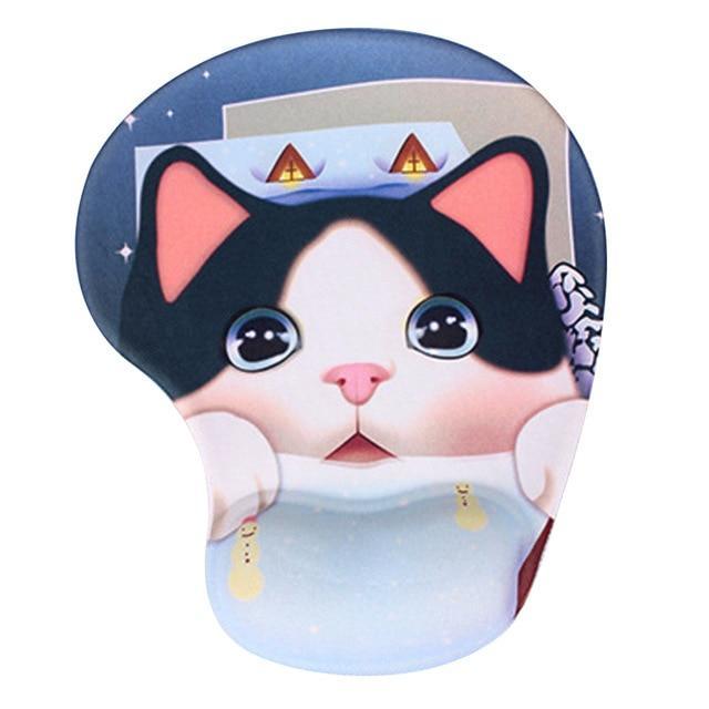 Mouse Pads DIYOS™ Cute Ergonomic Mouse Pad SURPRIZED KITTY - DiyosWorld