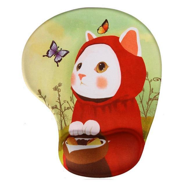 Mouse Pads DIYOS™ Cute Ergonomic Mouse Pad CURIOUS KITTY - DiyosWorld