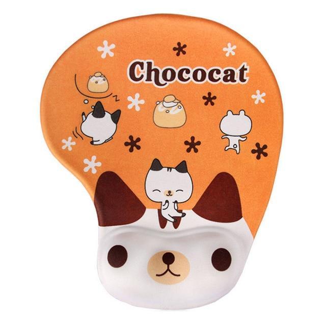 Mouse Pads DIYOS™ Cute Ergonomic Mouse Pad CUTE CHOCOCAT - DiyosWorld