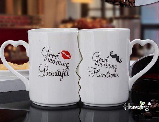 Mugs 2Pcs/Set Couple Kiss Mug - DiyosWorld