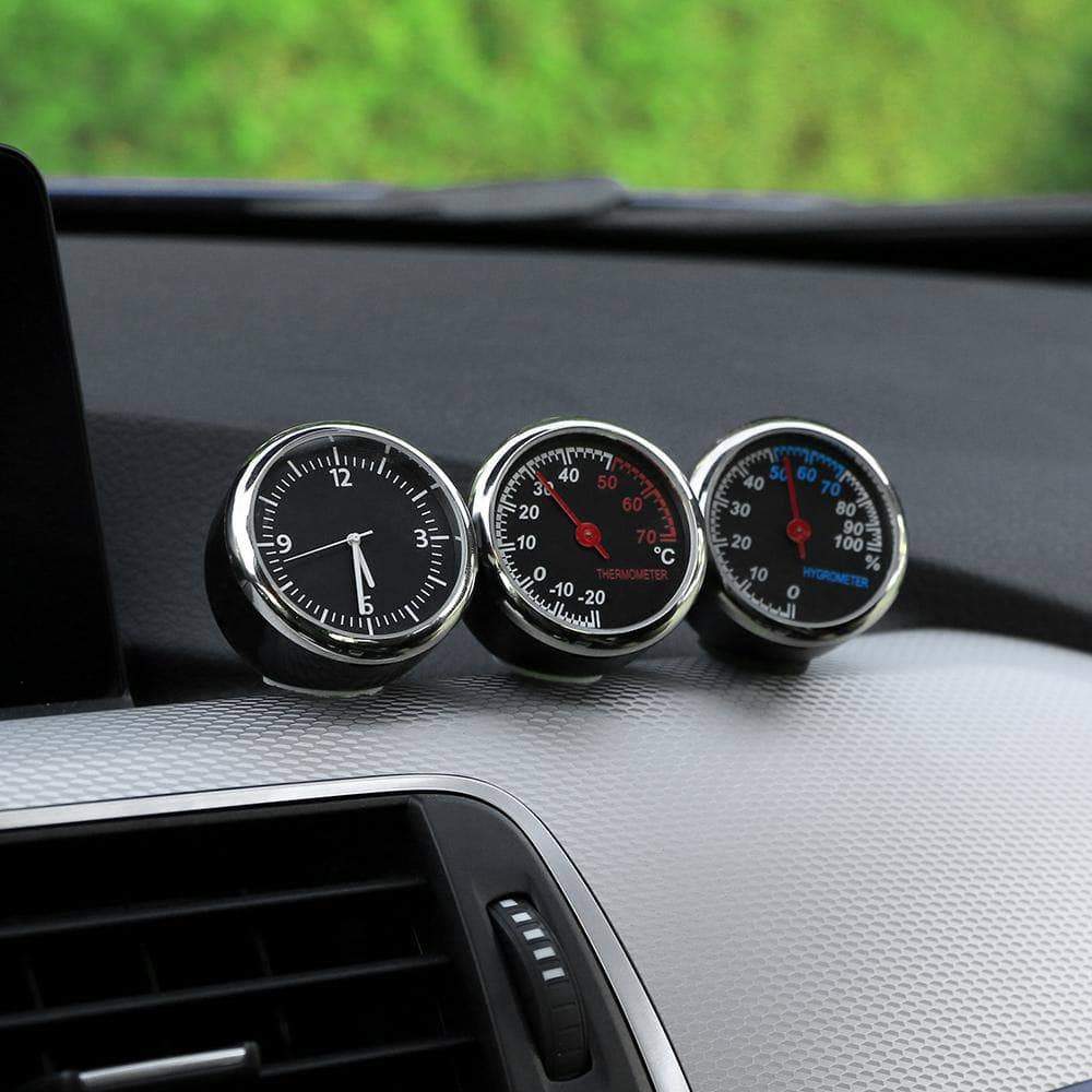 Ornaments Car Clock Thermometer & Hygrometer - DiyosWorld