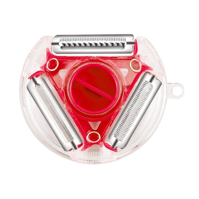 Peelers & Zesters 3-In-1 Rotary Peeler Red - DiyosWorld