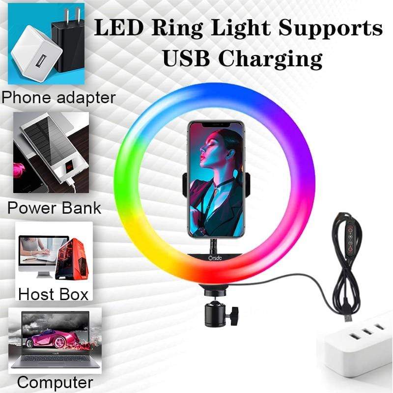 Photographic Lighting RGB Selfie Pro™ Ring Light Kit - DiyosWorld