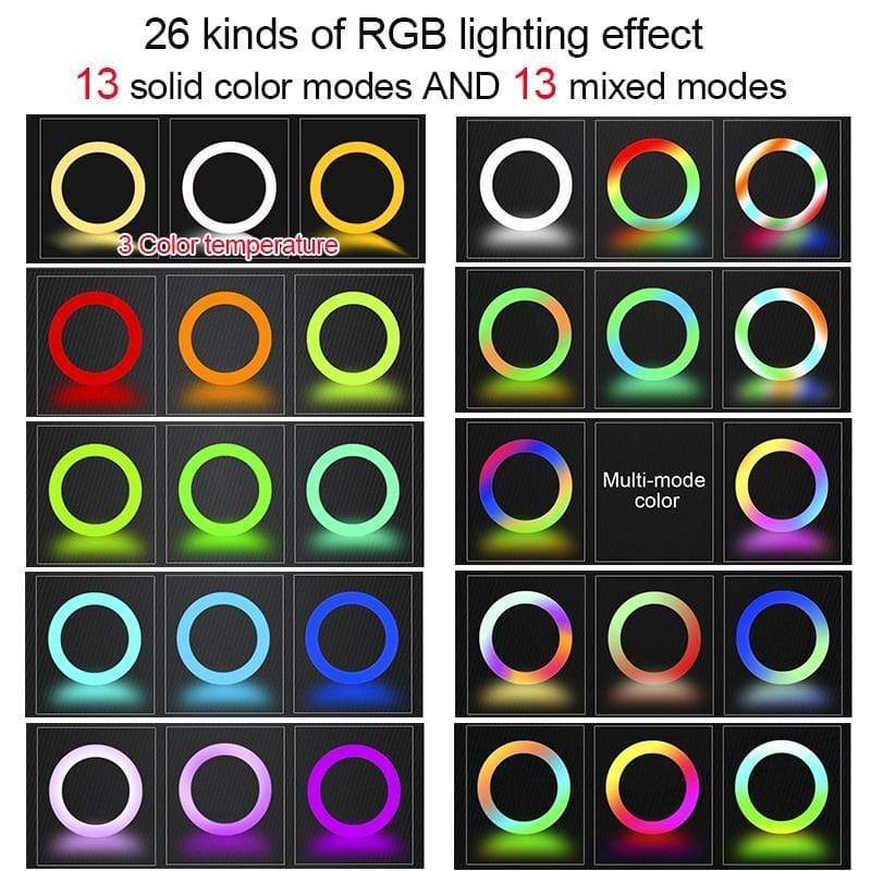 Photographic Lighting RGB Selfie Pro™ Ring Light Kit - DiyosWorld