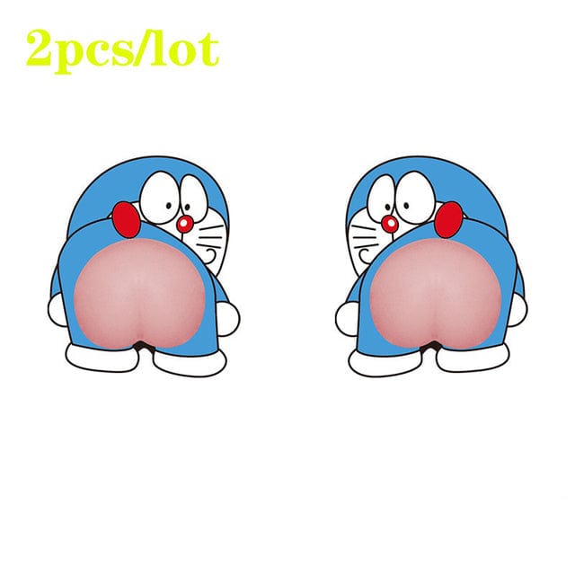 3D Silicone Cute Butt Car Bumper Sticker (SET OF 2)