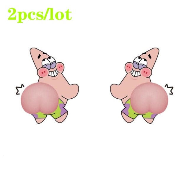 3D Silicone Cute Butt Car Bumper Sticker (SET OF 2)