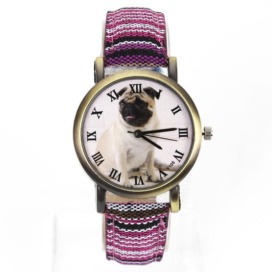 Quartz Watches Colourful Fashion Pug Watch - DiyosWorld