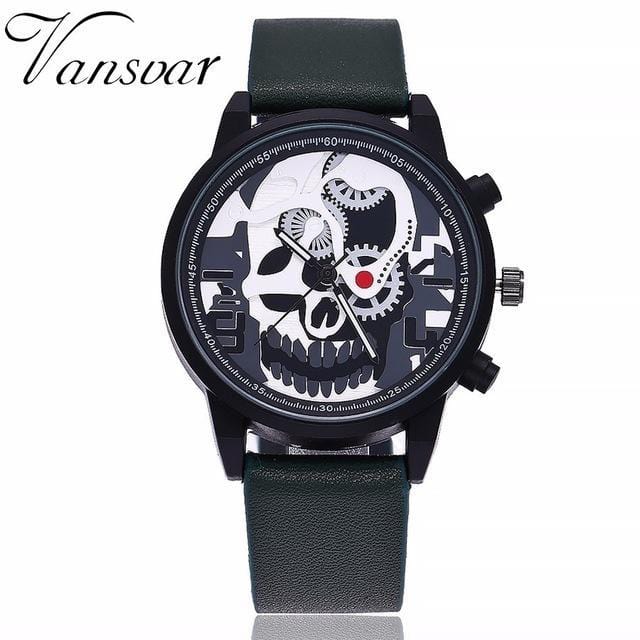 Quartz Watches Skeleton Skull Quartz Watch green - DiyosWorld