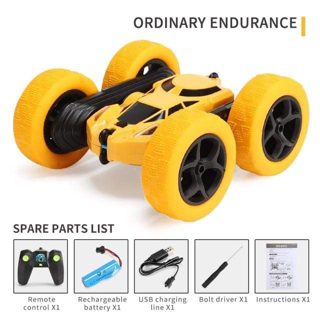 RC Cars DIYOS™ 360° RC Stunt Car Yellow - DiyosWorld