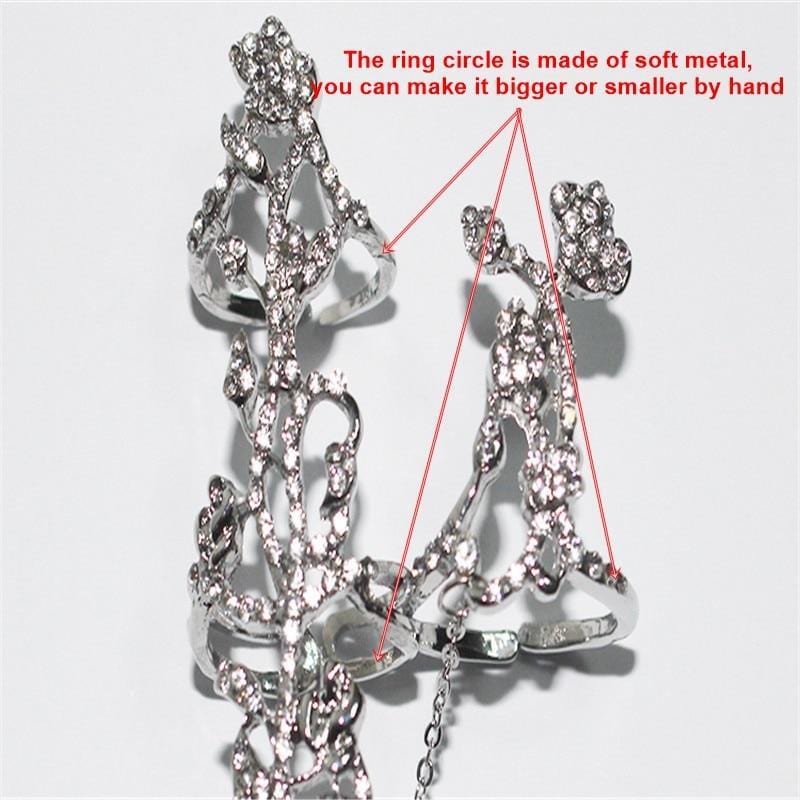 Rings Shiny Crystal Finger Art Ring - DiyosWorld