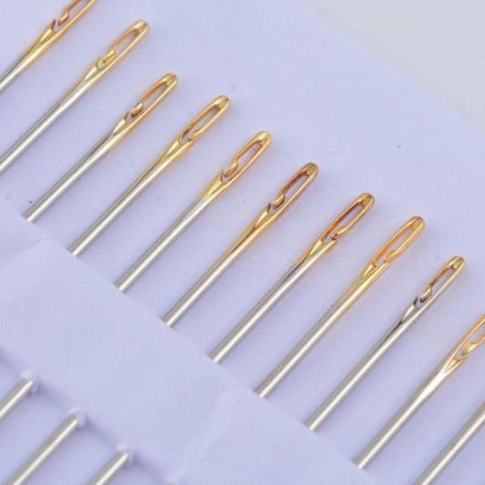 Sewing Needles 12pcs gold plated Sewing Needle - DiyosWorld