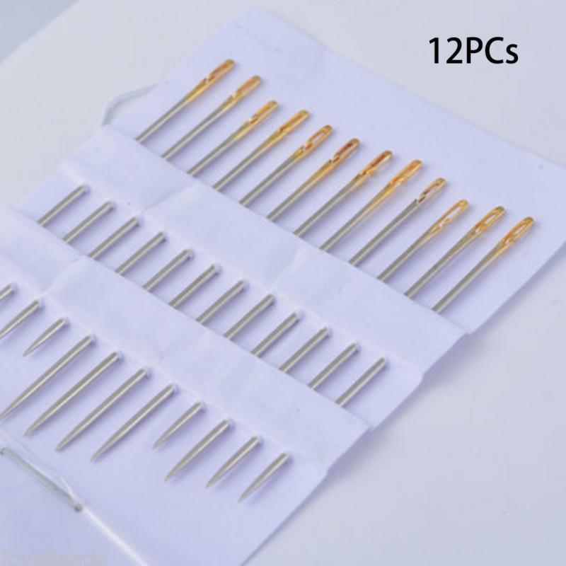 Sewing Needles 12pcs gold plated Sewing Needle - DiyosWorld