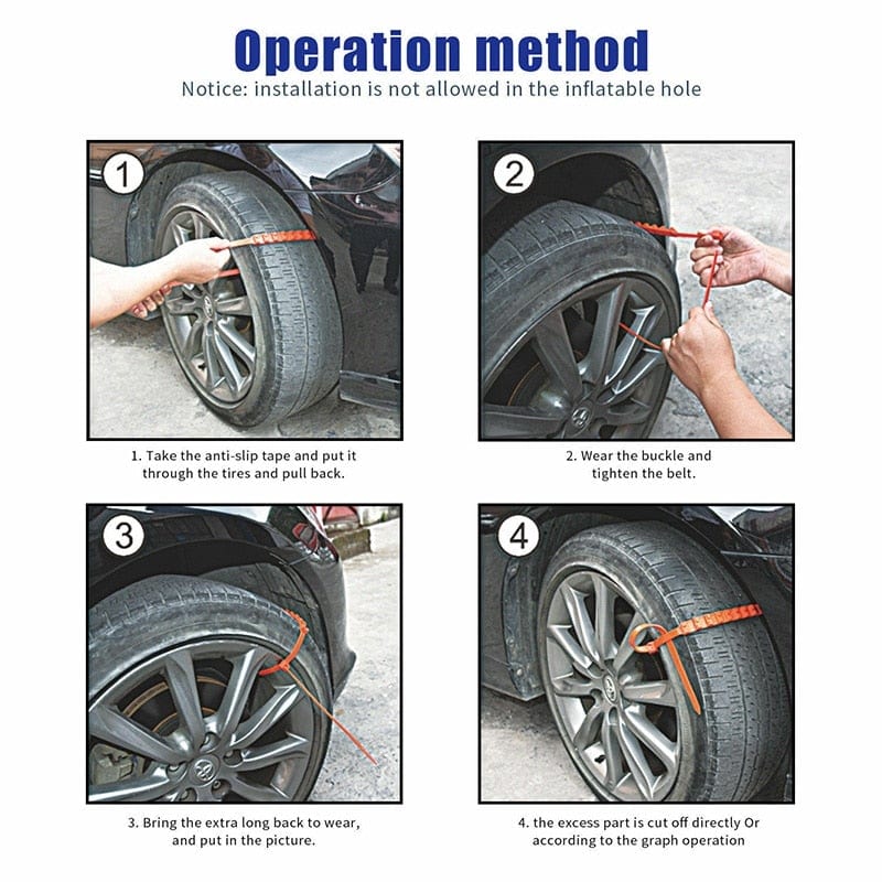 Snow Chains DIYOS™ Reusable Anti Snow Chains Of Car - DiyosWorld