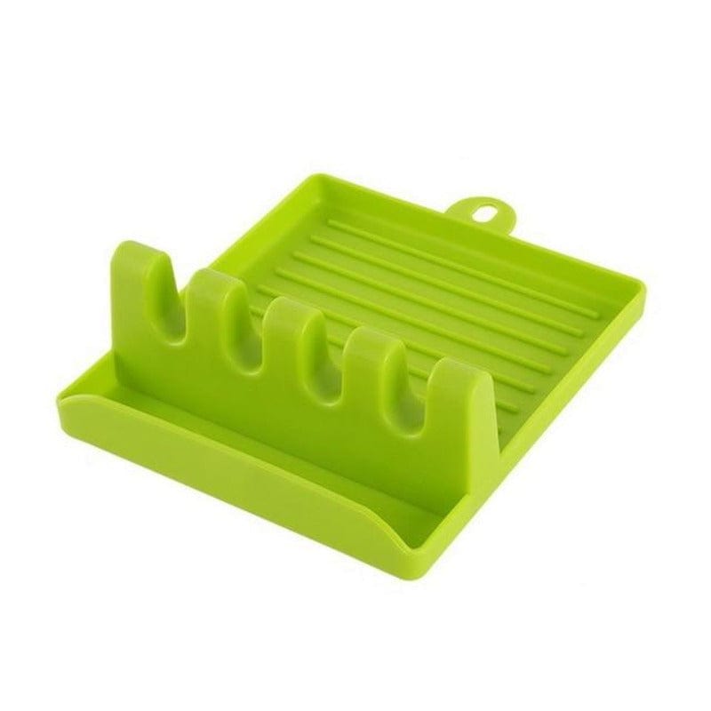 Spoon Rests & Pot Clips Multifunctional Silicone Utensil Rest [50% OFF Today] Green - DiyosWorld