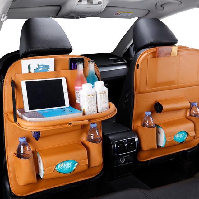 Stowing Tidying Car Seat Back Organizer Storage Bag Travel Holder coffee - DiyosWorld