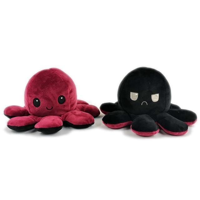 Stuffed & Plush Animals Reversible Plush Octopus Dark Red & Black - DiyosWorld