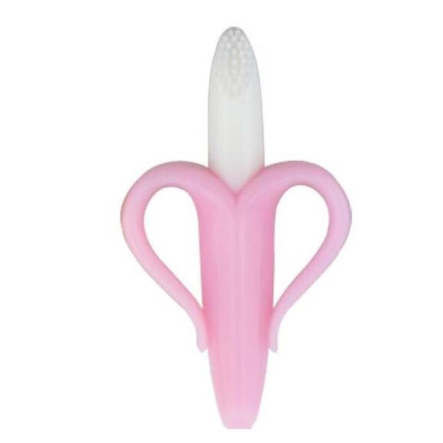 Toothbrushes Toddler's Banana Teether and Toothbrush Pink - DiyosWorld