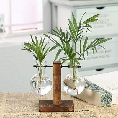 Vases Transparent Vas ParallelDoubleBottle - DiyosWorld